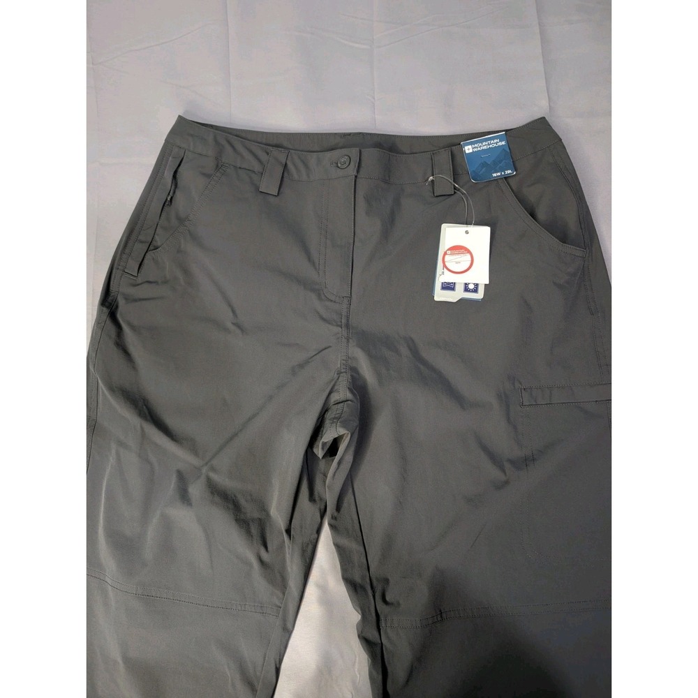 Mountain Warehouse Trek Stretch Hiking Pants Wm's12 Short Gray Outdoor Travel - Picture 4 of 12
